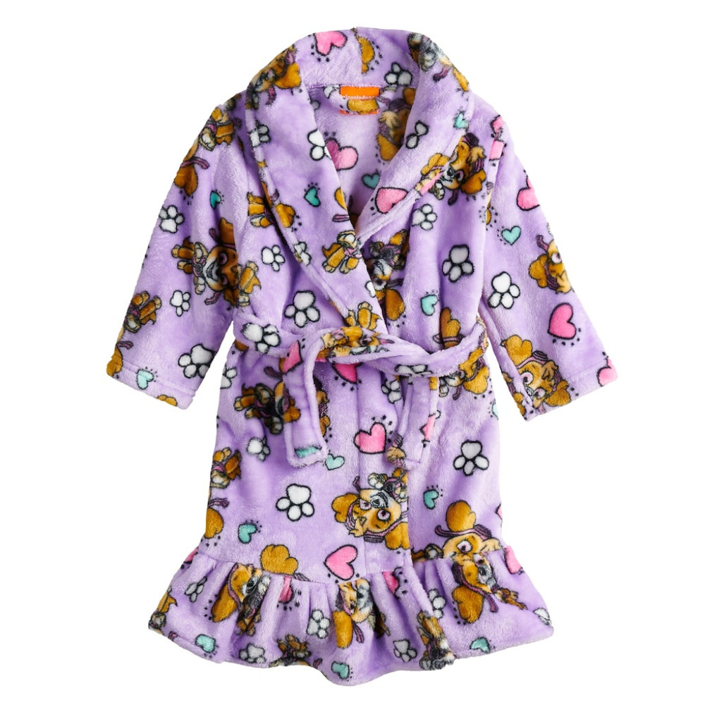 Paw Patrol 2T Toddler Girl Plush Bath Robe NWT